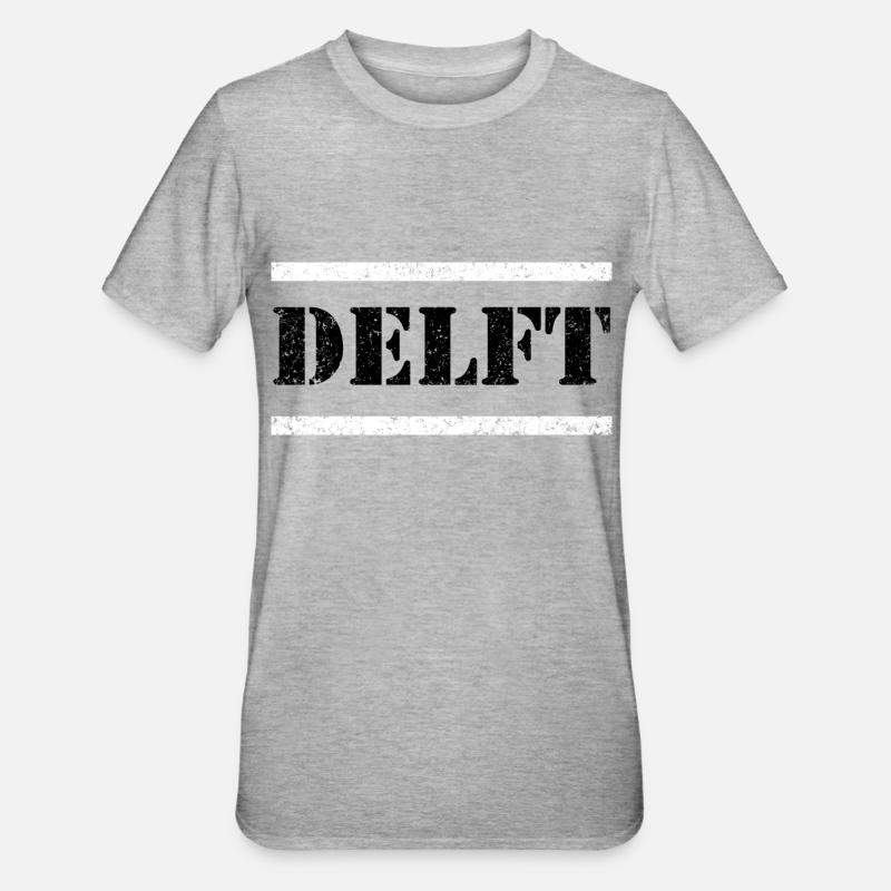 Delft - T-shirt polycoton Unisexe - gris chiné