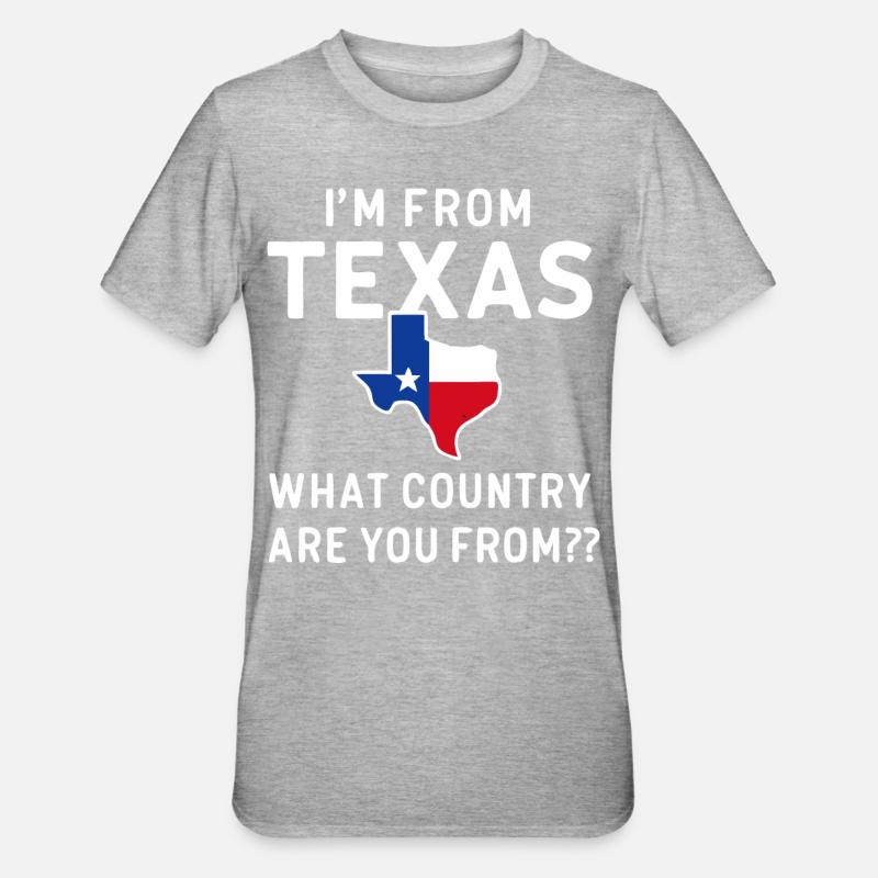 État du Texas Texans Texas - T-shirt polycoton Unisexe - gris chiné