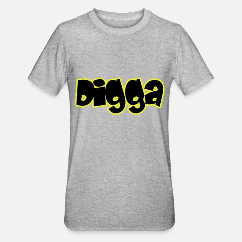 Digga - Unisex Polycotton T-Shirt - Grau meliert