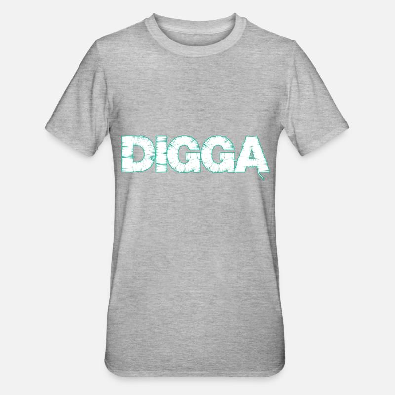 Digga - Unisex Polycotton T-Shirt - Grau meliert