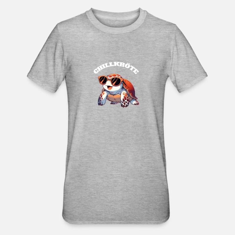 Chill Toad Turtle - Unisex Polycotton T-Shirt - heather grey