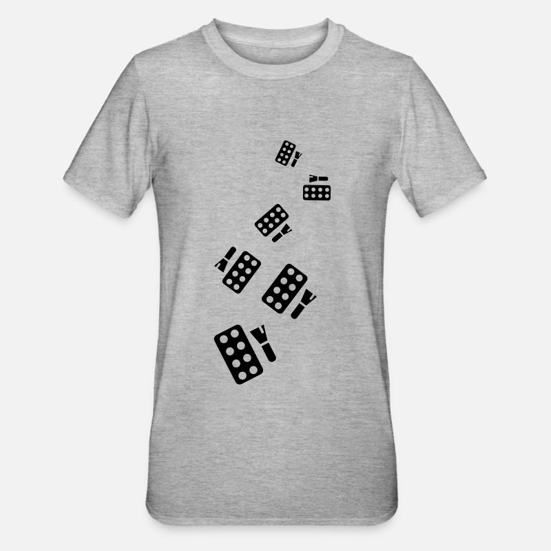 Make Up Kosmetik Icon - Unisex Polycotton T-Shirt - Grau meliert