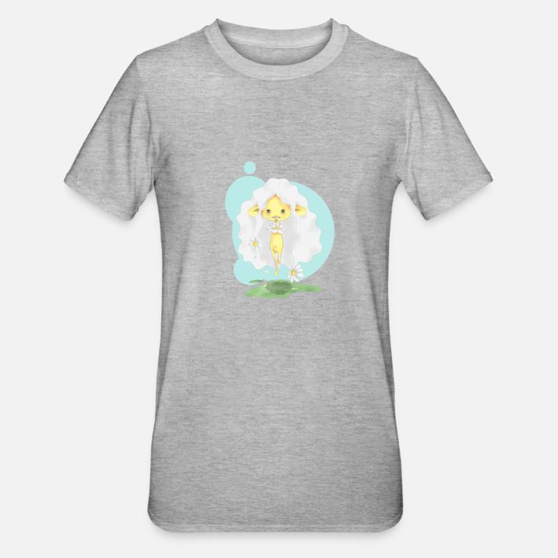 Gänseblümchen - Unisex Polycotton T-Shirt - Grau meliert