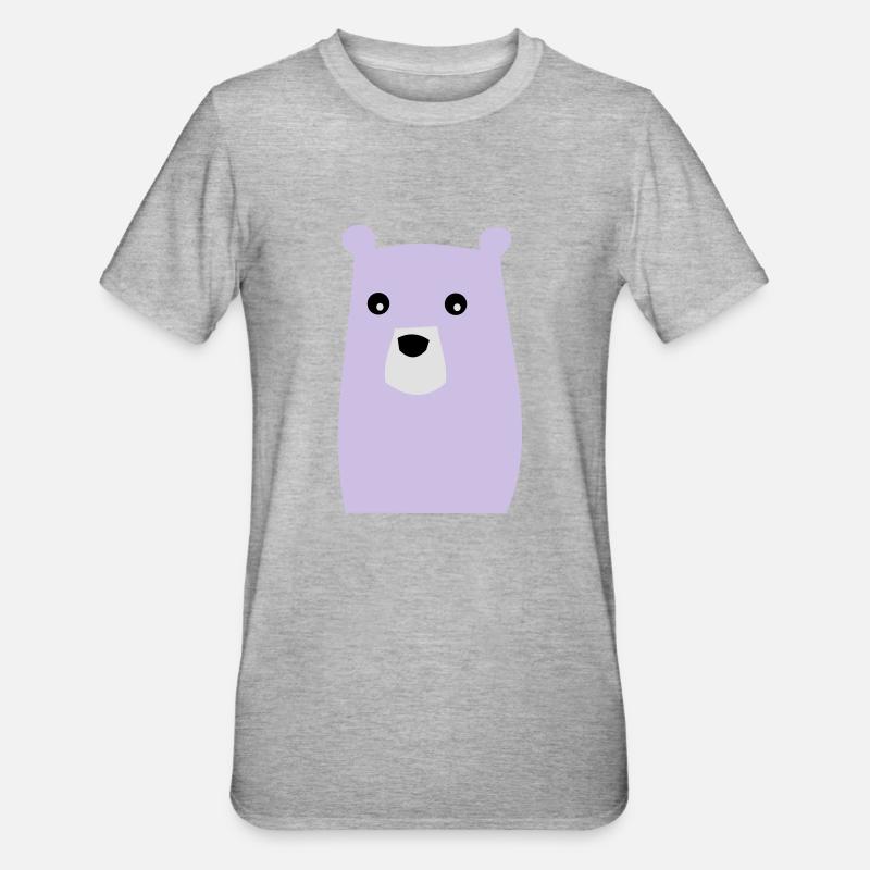 Bär - Unisex Polycotton T-Shirt - Grau meliert