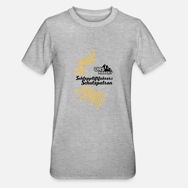 Schutzpatron Text - Unisex Polycotton T-Shirt - Grau meliert