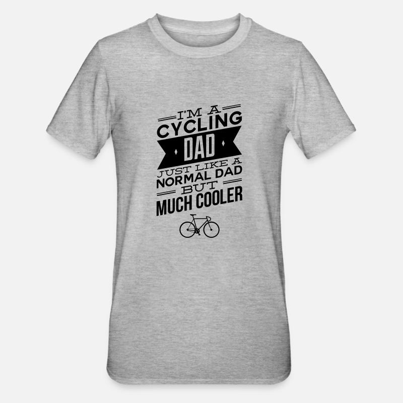 I\\\'m A Cycling Dad... - T-shirt polycoton Unisexe - gris chiné