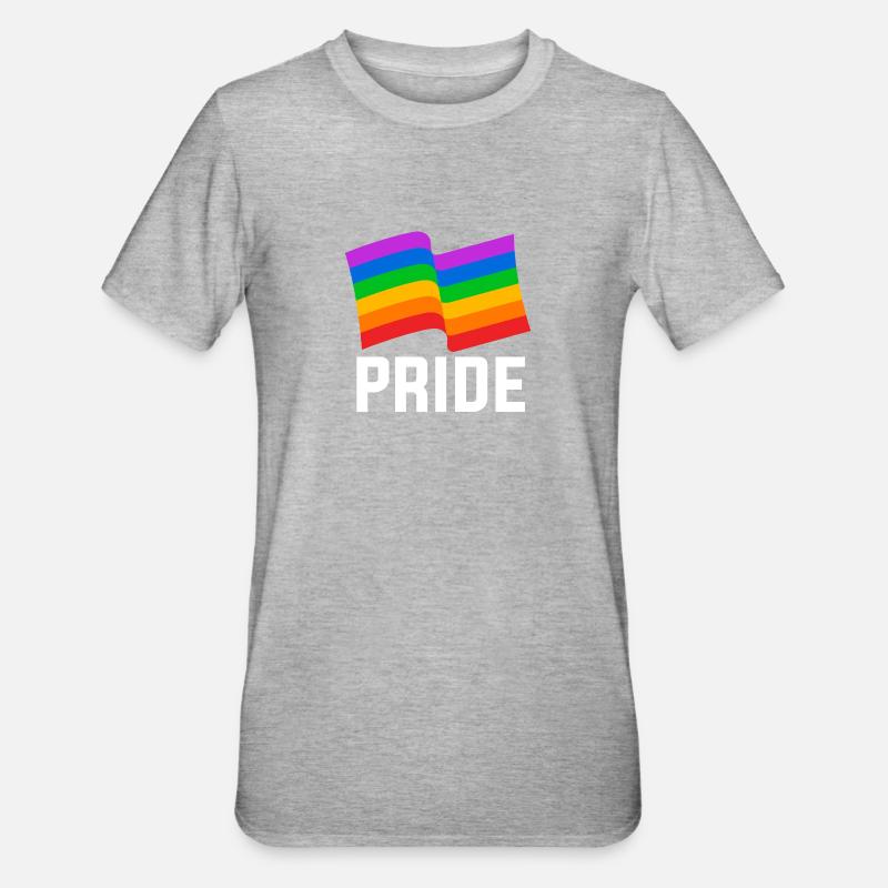 Drapeau PRIDE - T-shirt polycoton Unisexe - gris chiné