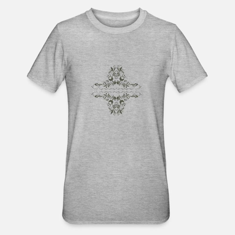 Dekoratives Element - Unisex Polycotton T-Shirt - Grau meliert