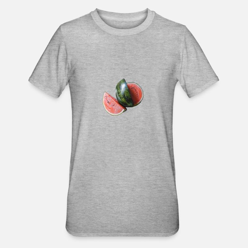 Pastèque - T-shirt polycoton Unisexe - gris chiné