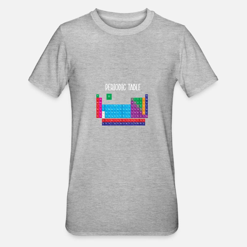 Periodic table - Unisex Polycotton T-Shirt - heather grey