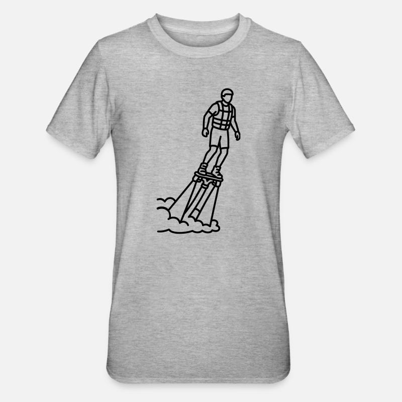 Flyboard - Unisex Polycotton T-Shirt - Grau meliert