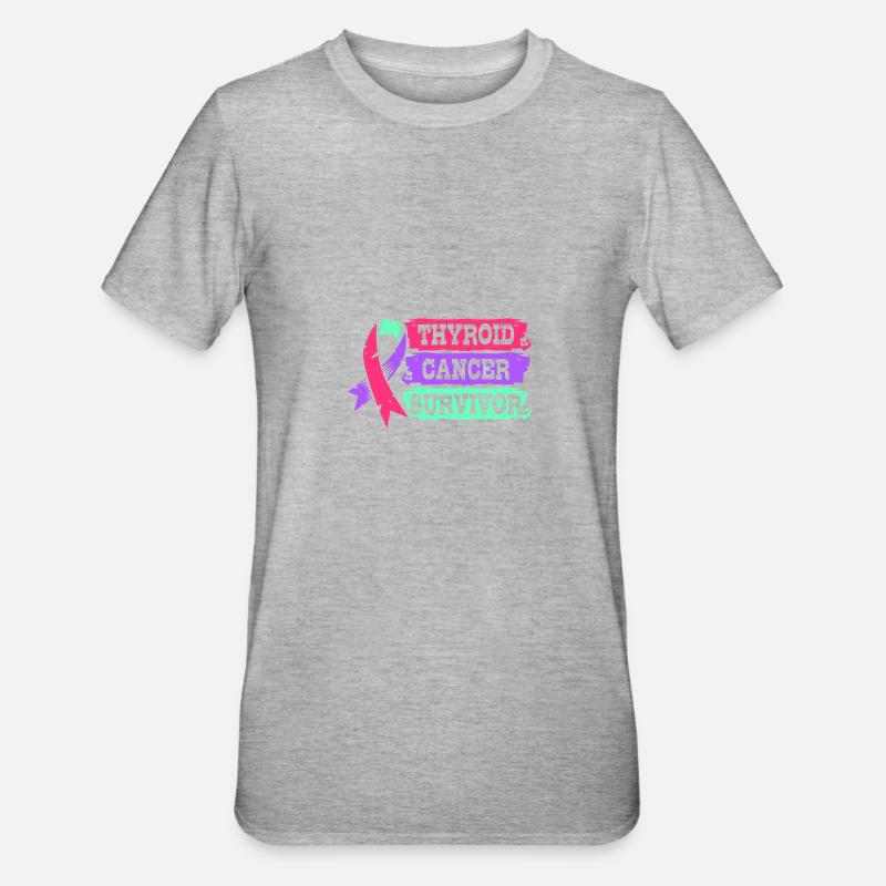 Thyroid cancer - Unisex Polycotton T-Shirt - heather grey