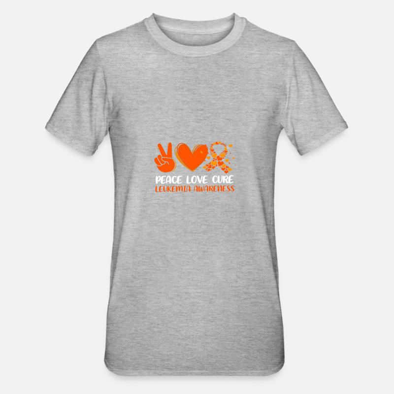 Sensibilisation à la leucémie - T-shirt polycoton Unisexe - gris chiné