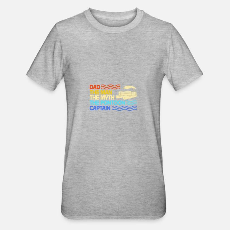 Pontonboot Boot Boote - Unisex Polycotton T-Shirt - Grau meliert