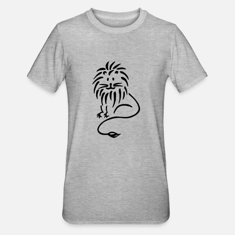 Loewe Vorderseite - Unisex Polycotton T-Shirt - Grau meliert