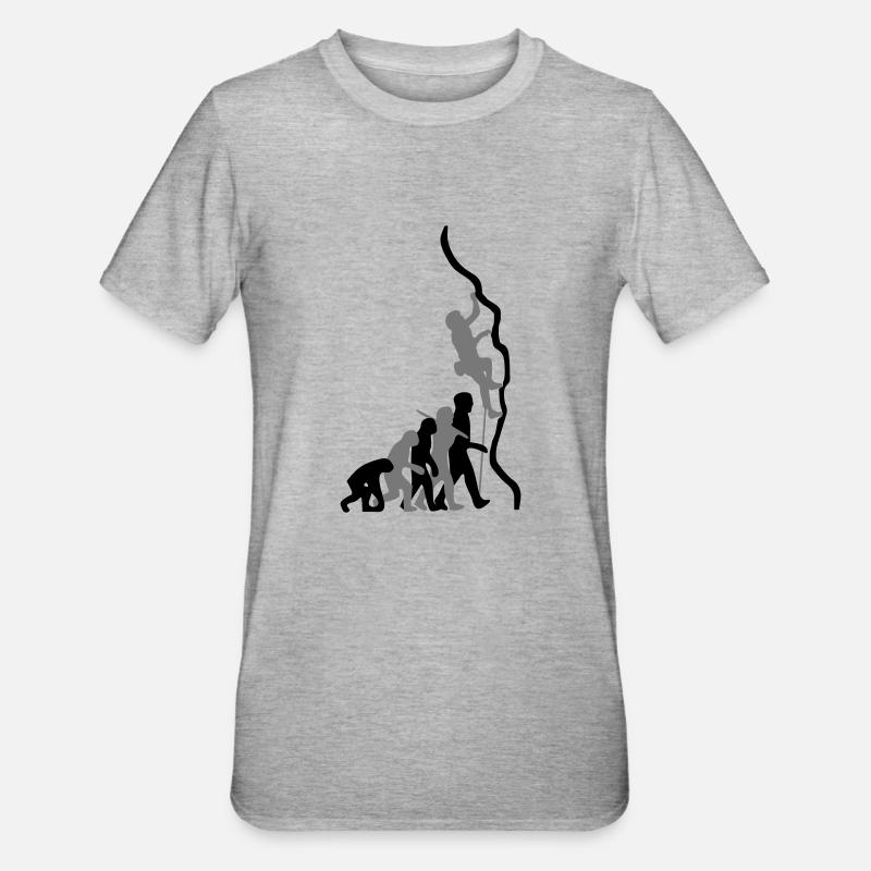 ClimbEvolution 2c - Unisex Polycotton T-Shirt - Grau meliert