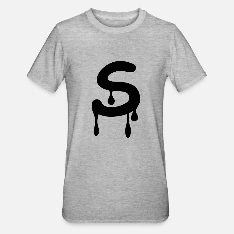s_comic_graffiti - Unisex Polycotton T-Shirt - Grau meliert