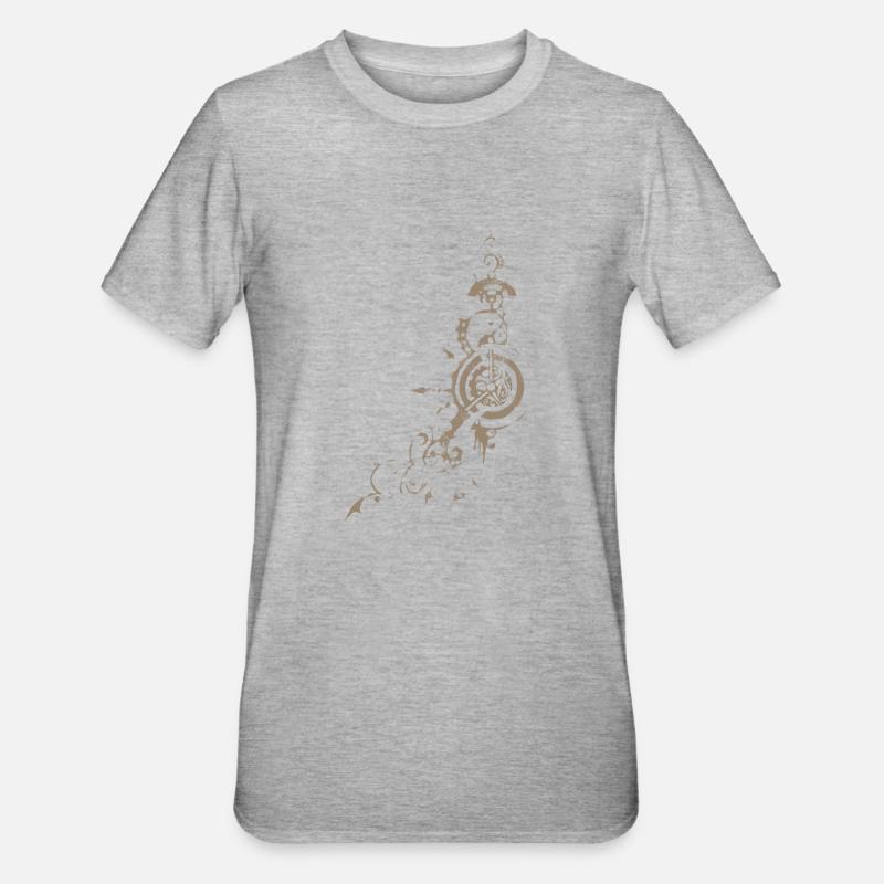 Conception de rouage SteamPUNK - T-shirt polycoton Unisexe - gris chiné