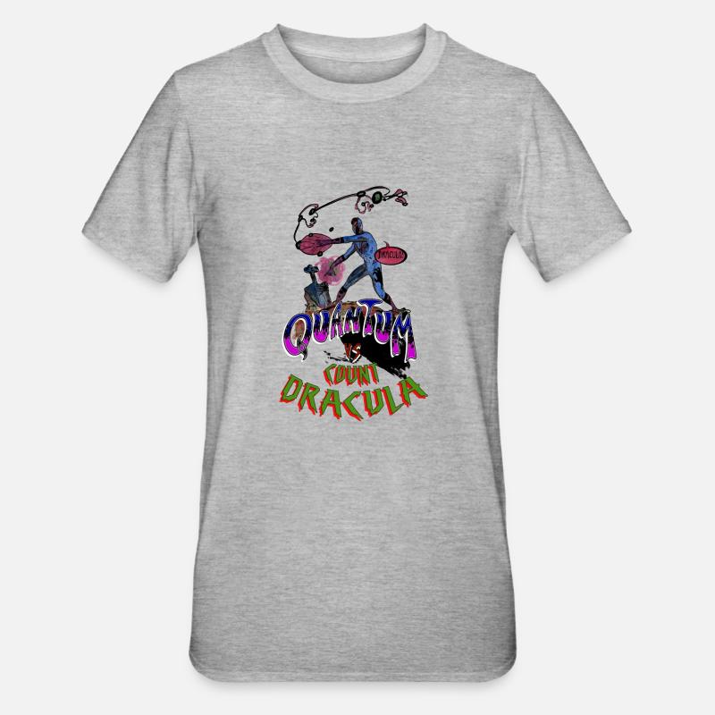 Quantum-VS-Dracula - T-shirt polycoton Unisexe - gris chiné