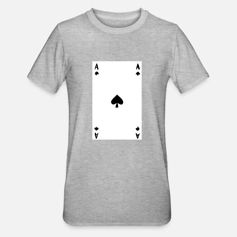 Ass Blatt - Bild - Unisex Polycotton T-Shirt - Grau meliert