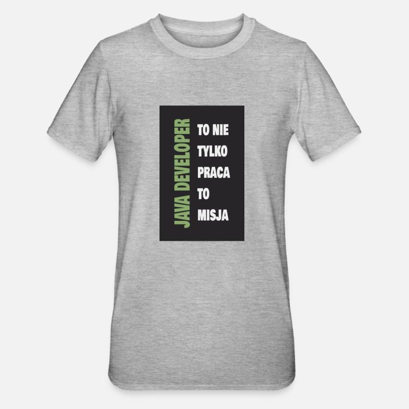 Java - Unisex Polycotton T-Shirt - Grau meliert