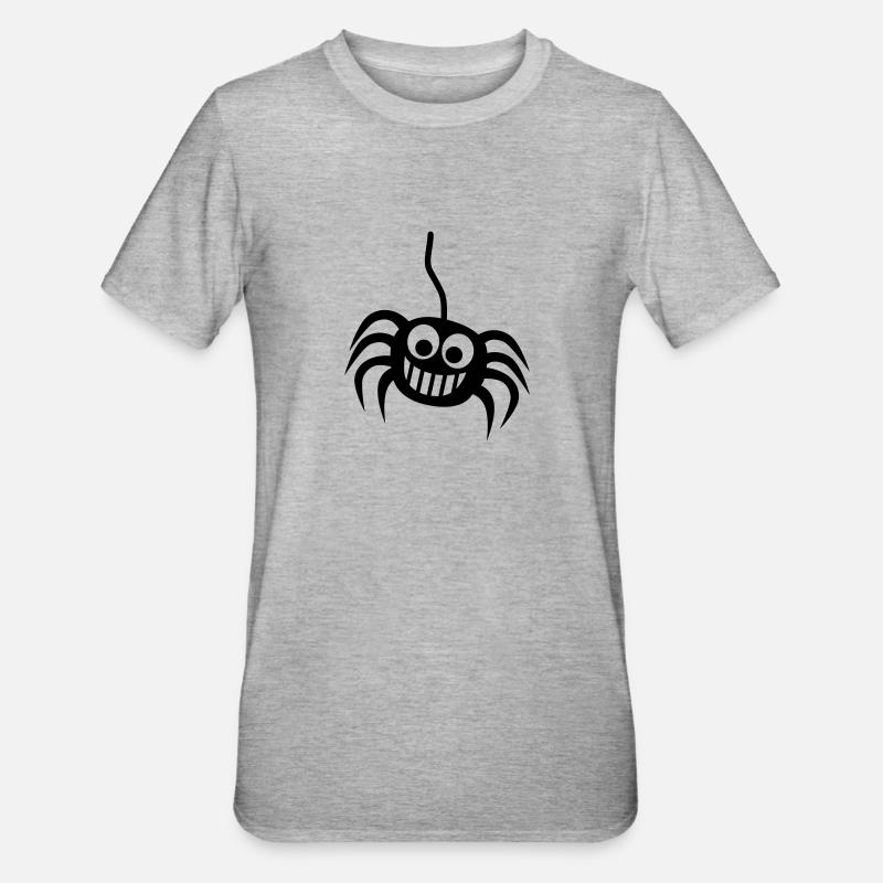 Spinne - Unisex Polycotton T-Shirt - Grau meliert