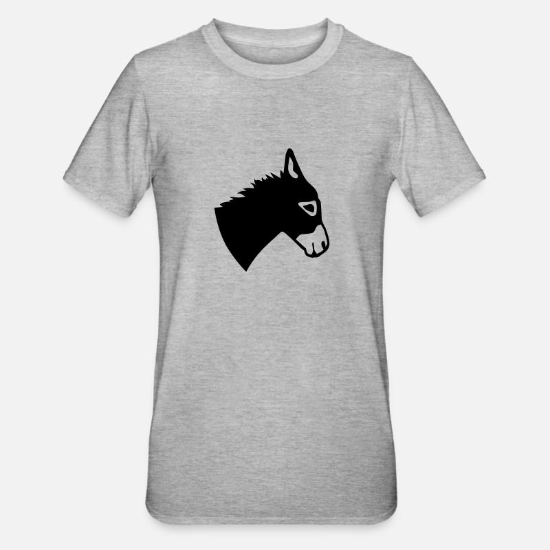 Bourrique - T-shirt polycoton Unisexe - gris chiné