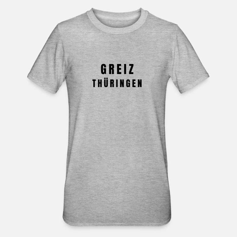 Greiz Thüringen - Unisex Polycotton T-Shirt - Grau meliert
