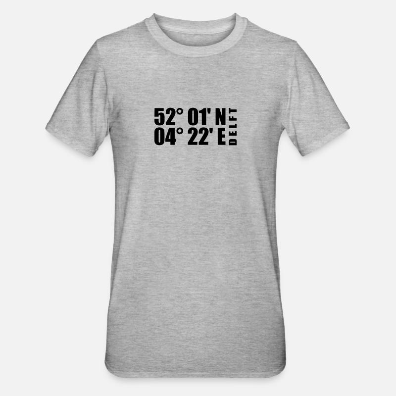 Coordonnées de Delft - T-shirt polycoton Unisexe - gris chiné