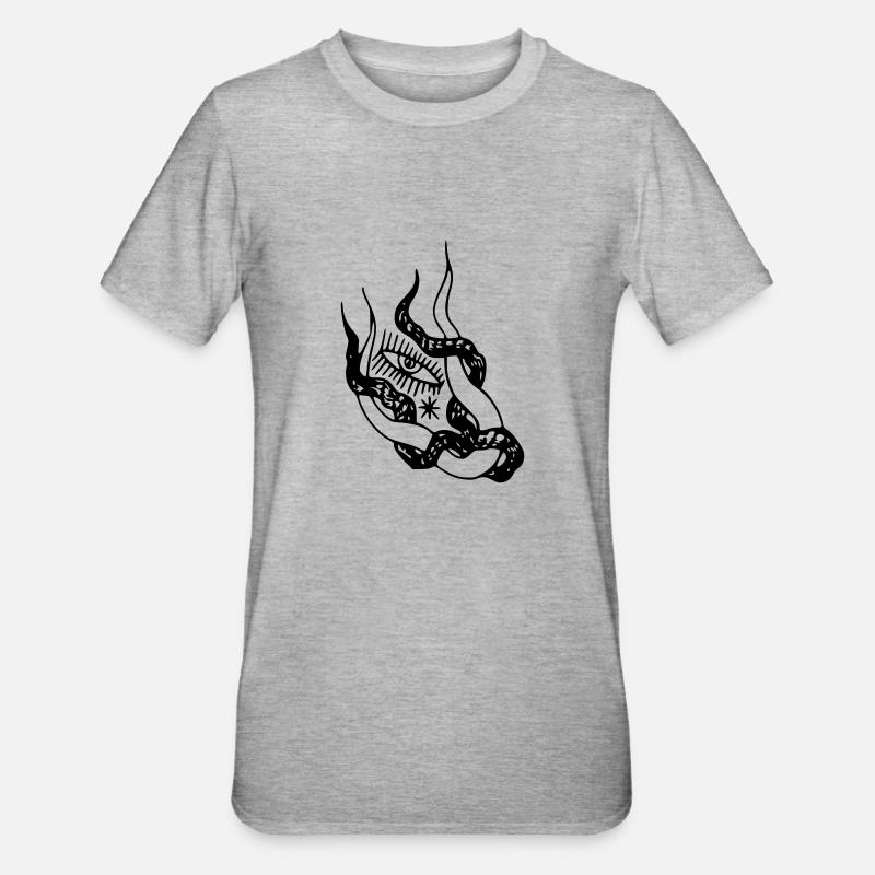 Œil de serpent 2 - T-shirt polycoton Unisexe - gris chiné