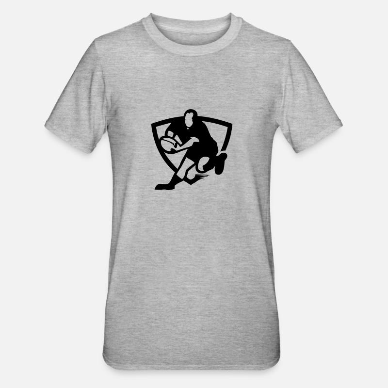Rugby - Unisex Polycotton T-Shirt - heather grey
