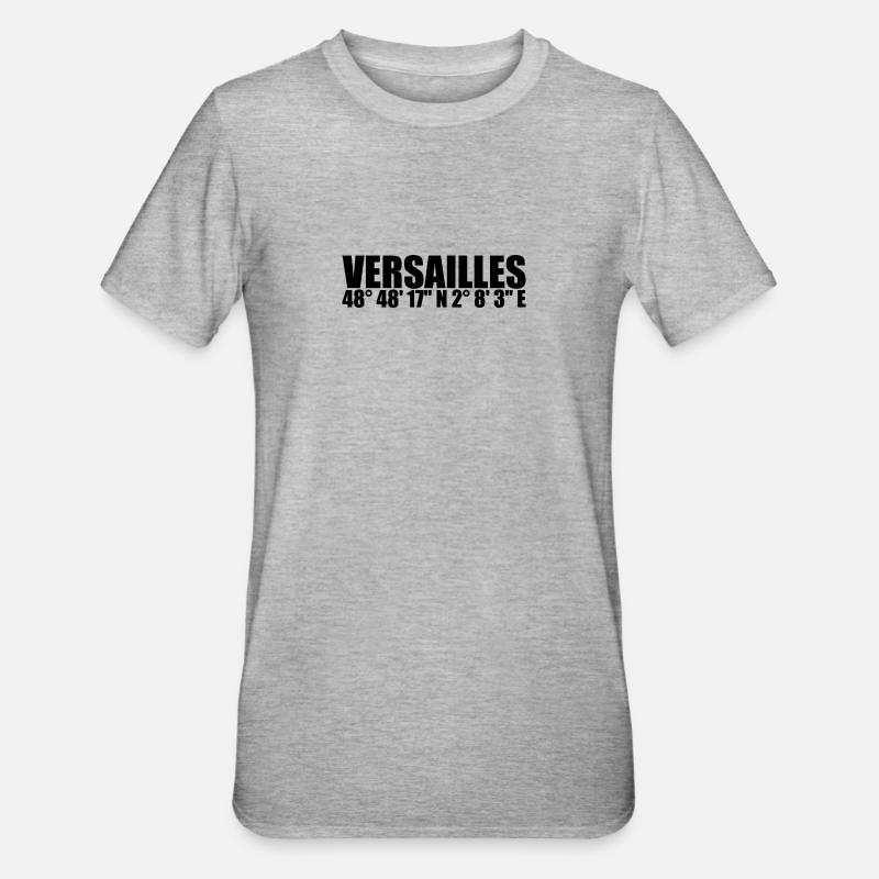 Coordonnées de Versailles - T-shirt polycoton Unisexe - gris chiné