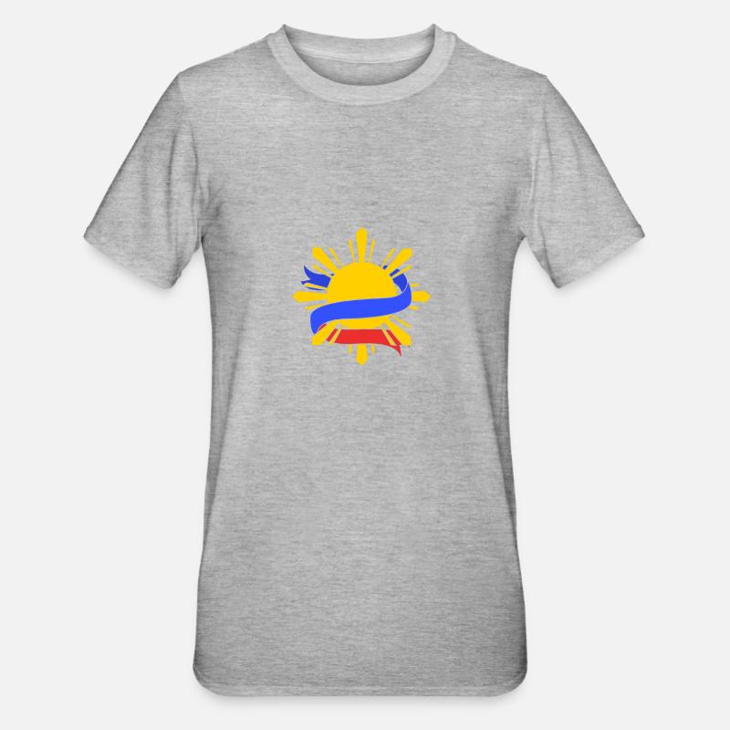 Philippinisch Philippinen - Unisex Polycotton T-Shirt - Grau meliert
