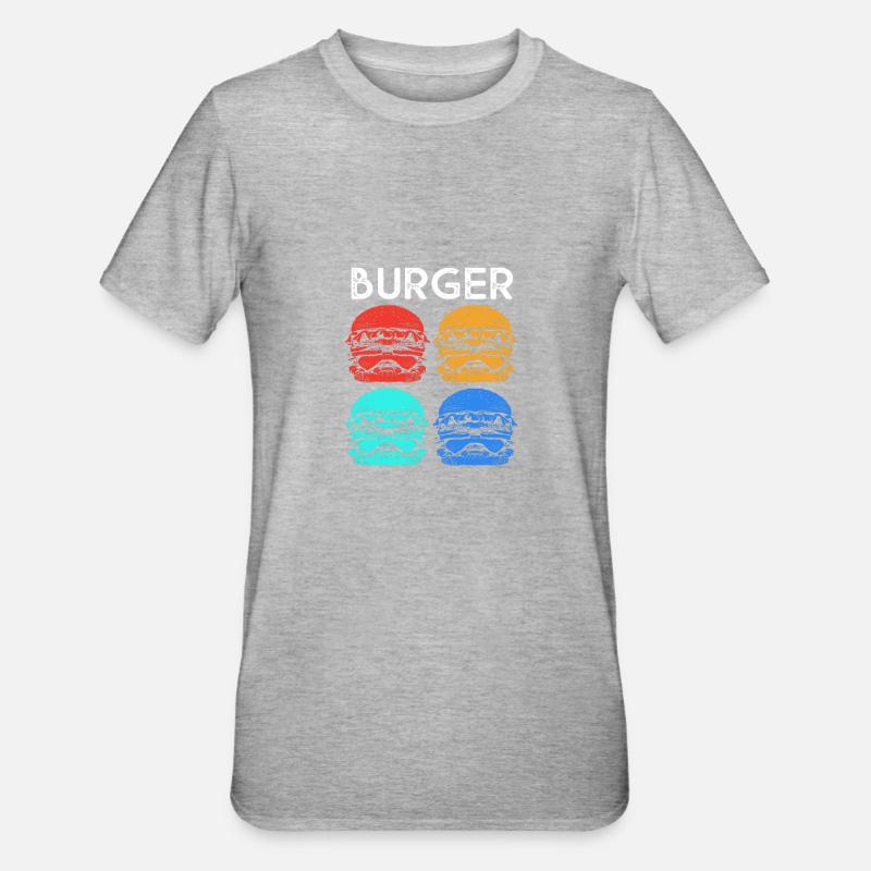 Cheeseburger - T-shirt polycoton Unisexe - gris chiné