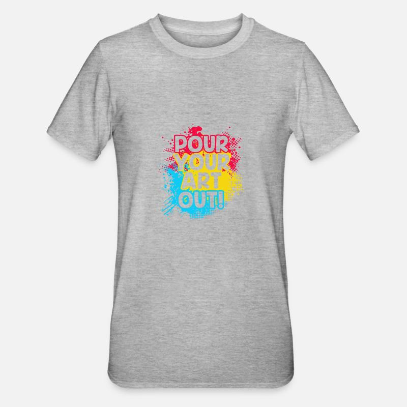 Maler - Unisex Polycotton T-Shirt - Grau meliert