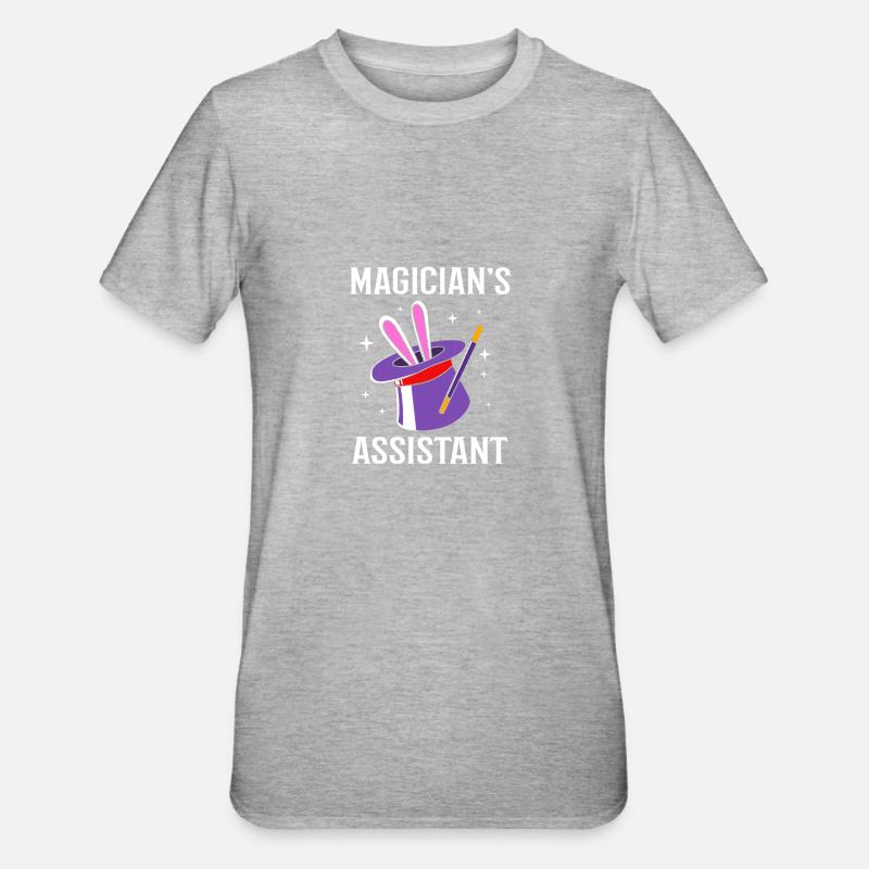 Zauberer - Unisex Polycotton T-Shirt - Grau meliert