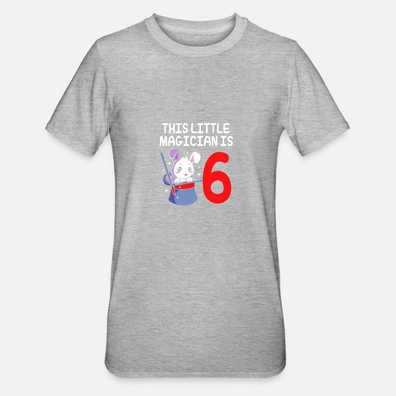 Zauberer - Unisex Polycotton T-Shirt - Grau meliert