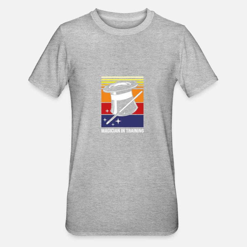 Zauberer - Unisex Polycotton T-Shirt - Grau meliert