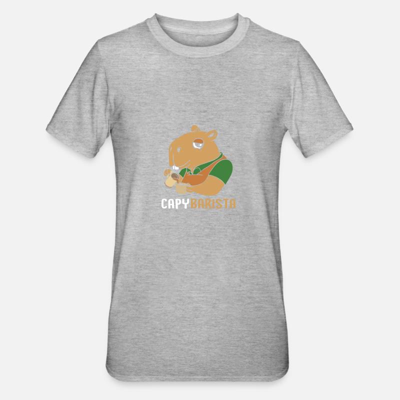 Capybara - T-shirt polycoton Unisexe - gris chiné