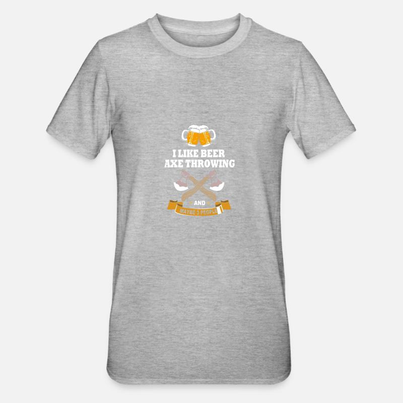 Lancer de hache - T-shirt polycoton Unisexe - gris chiné