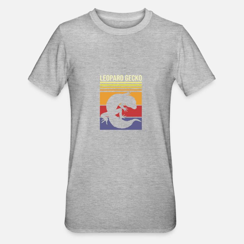 Gecko léopard - T-shirt polycoton Unisexe - gris chiné