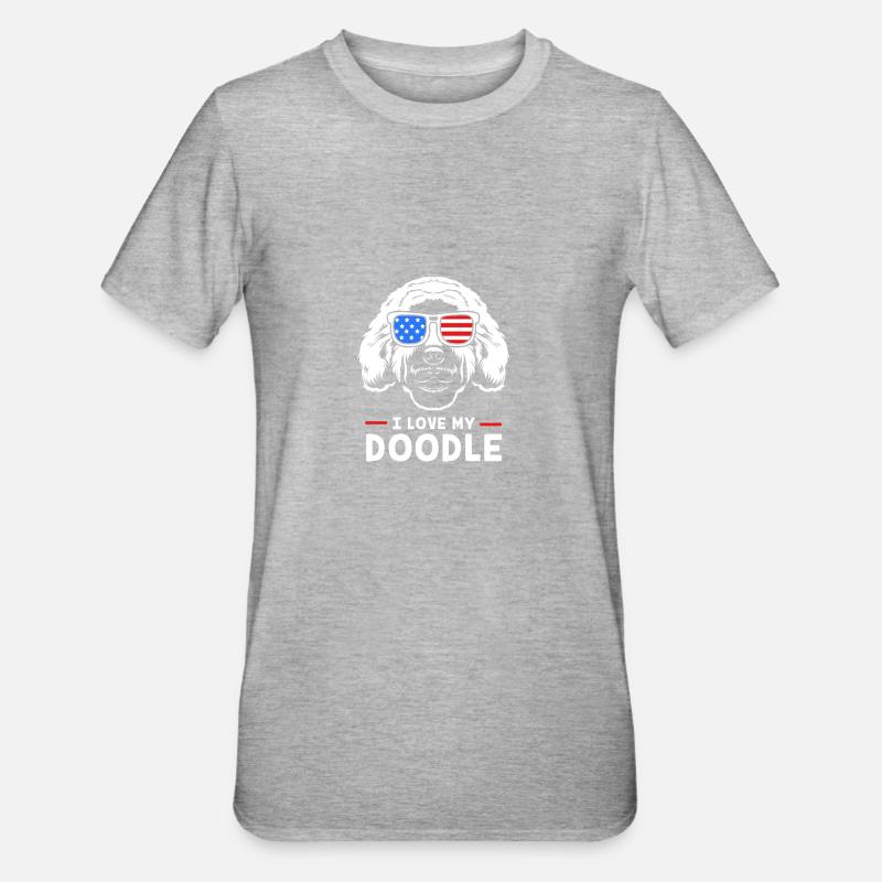 Goldendoodle - T-shirt polycoton Unisexe - gris chiné