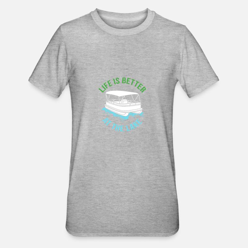 Bateau ponton Bateau Bateaux - T-shirt polycoton Unisexe - gris chiné