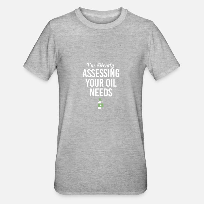 Ätherisches Öl - Unisex Polycotton T-Shirt - Grau meliert