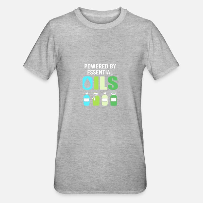 Ätherisches Öl - Unisex Polycotton T-Shirt - Grau meliert