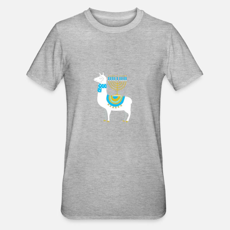 Hanoucca - T-shirt polycoton Unisexe - gris chiné