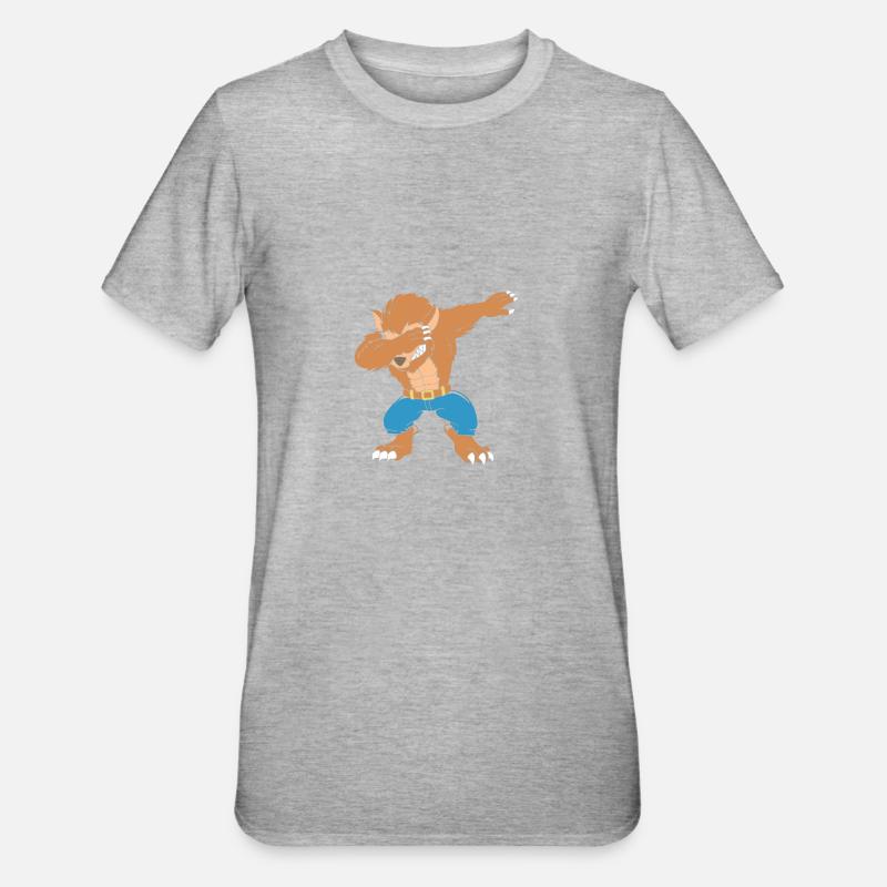 Werwolf - Unisex Polycotton T-Shirt - Grau meliert
