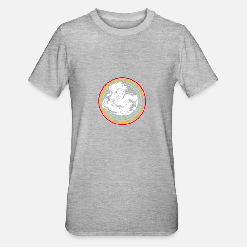 Werwolf - Unisex Polycotton T-Shirt - Grau meliert