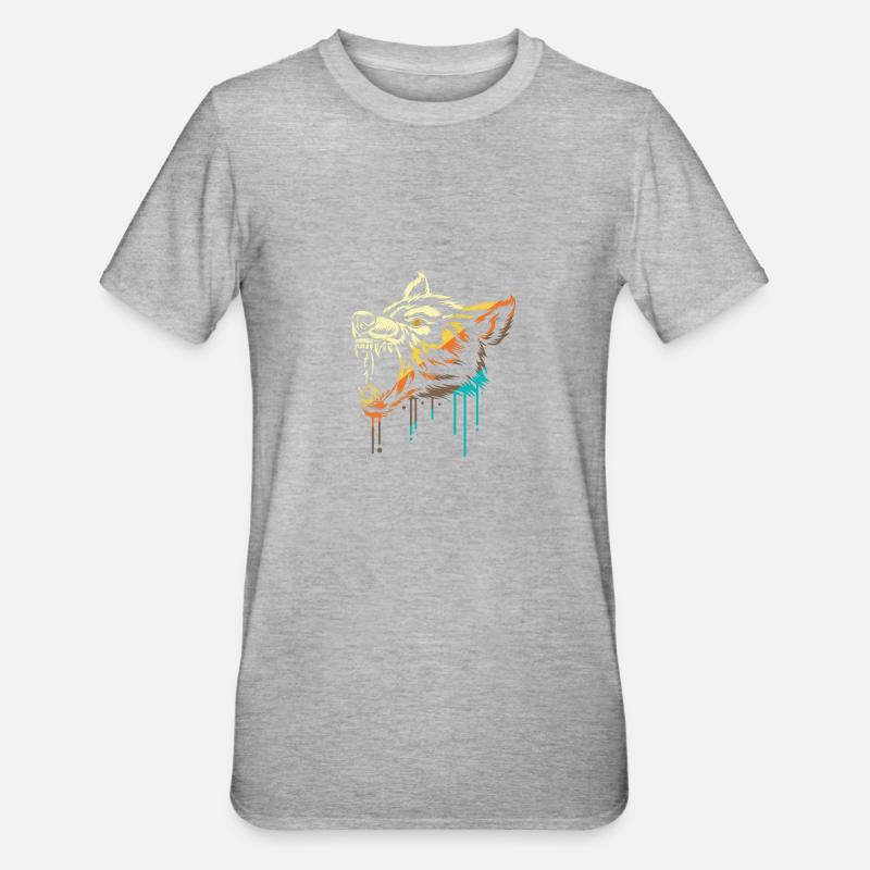 Werwolf - Unisex Polycotton T-Shirt - Grau meliert