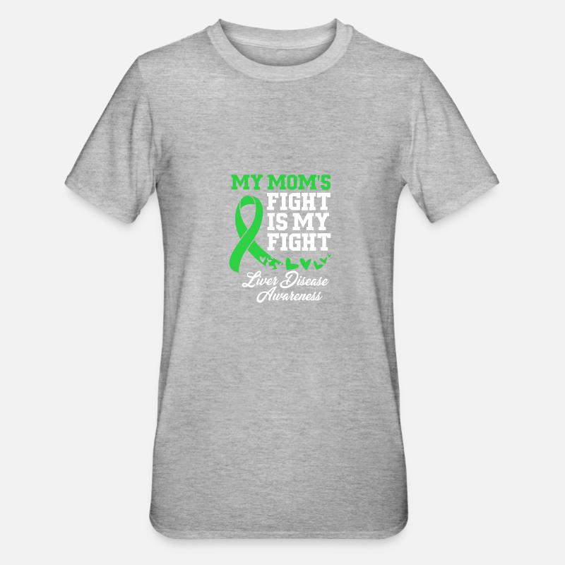 Lebererkrankung - Unisex Polycotton T-Shirt - Grau meliert